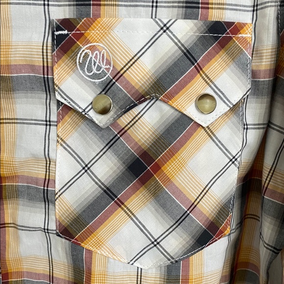 NWT Wrangler Retro Spiced Plaid Western Pearl Snap Button Up Shirt - Picture 6 of 11